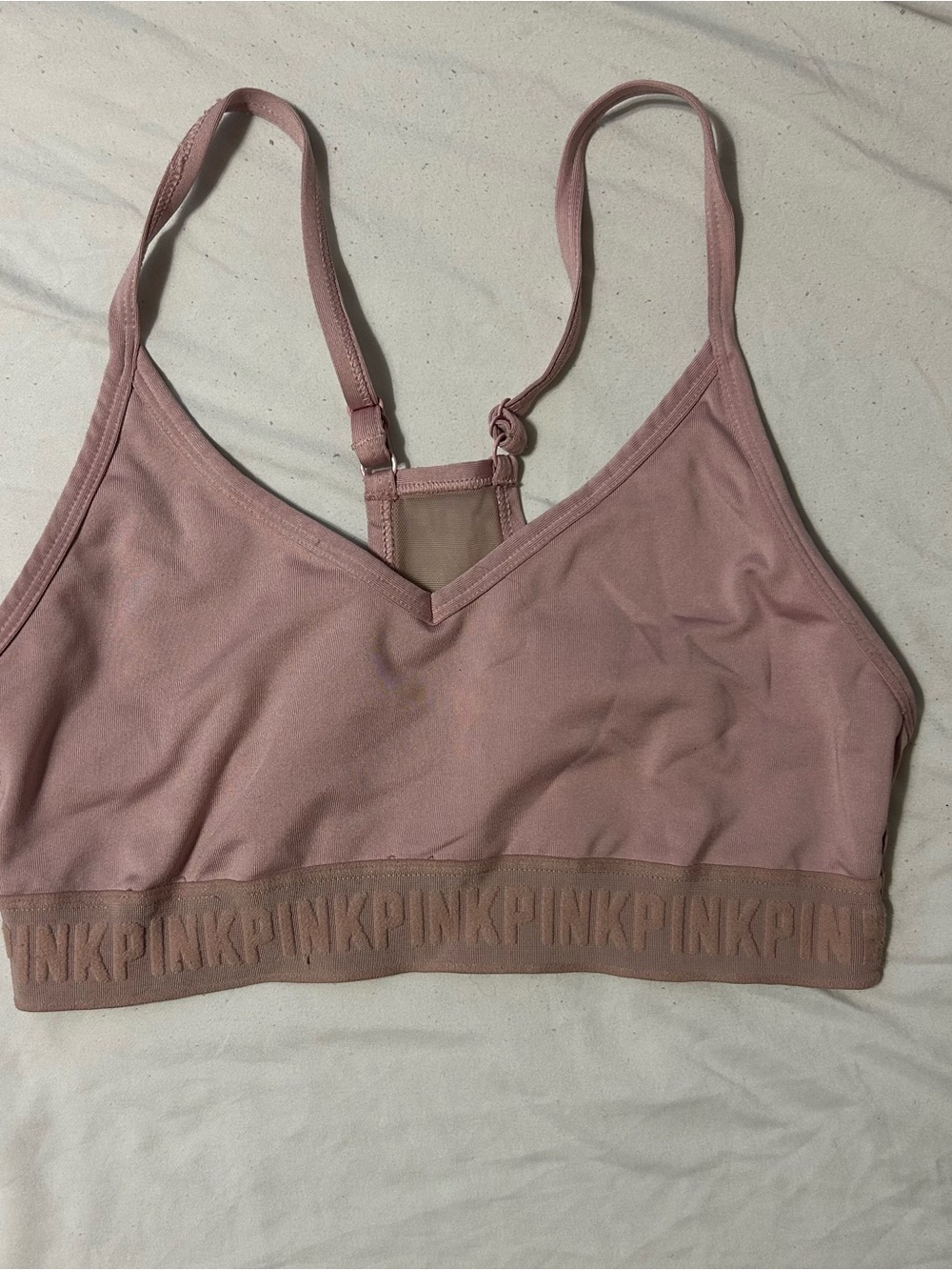 PINK Victoria's Secret Wireless Bralette in Dusty Pink